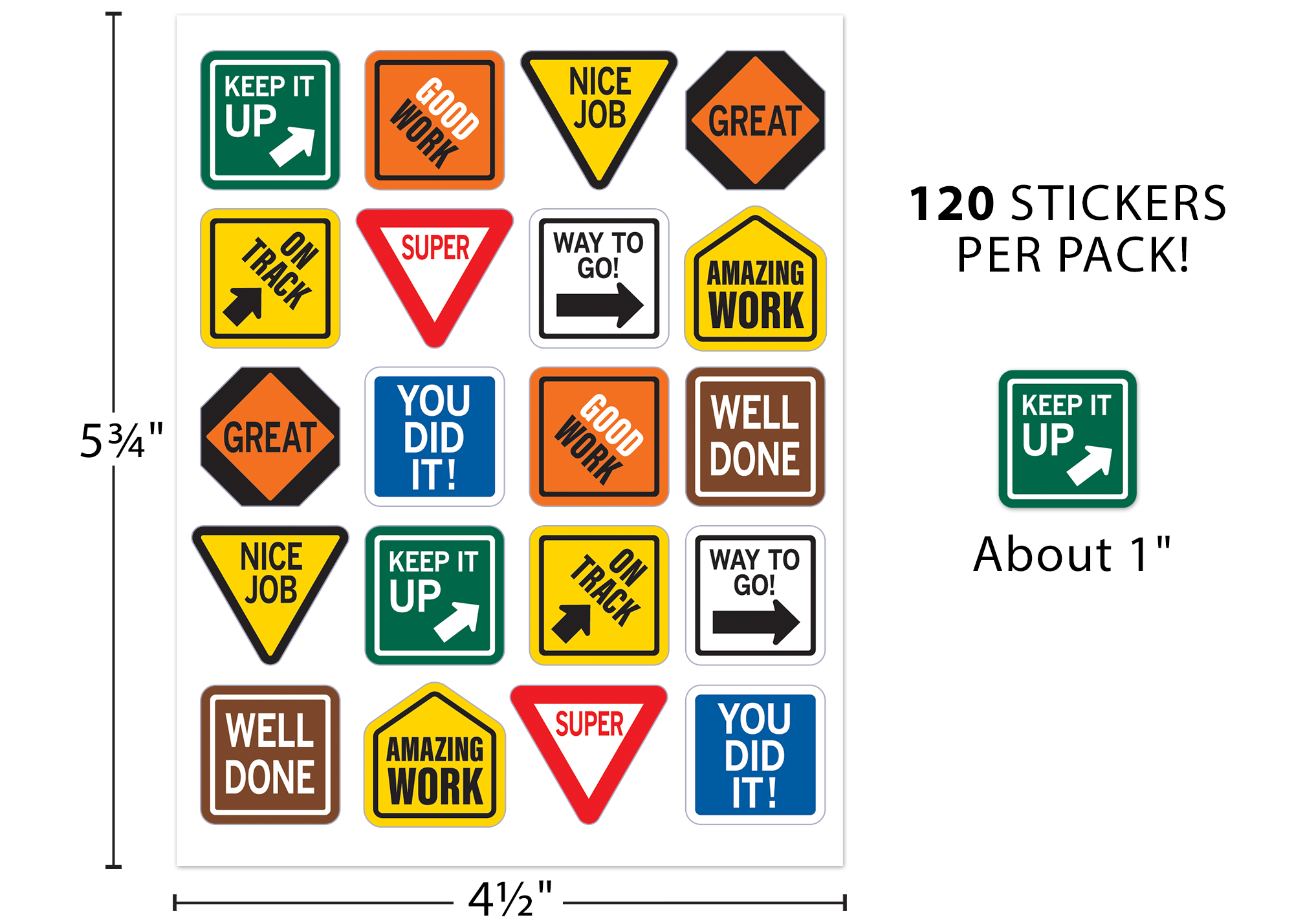Under Construction Positive Stickers