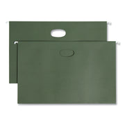 Smead Legal Recycled Hanging Folder - 8 1/2" x 14" - 1 3/4" Expansion - 11 pt. - Standard Green - 30% Recycled - 25 / Box