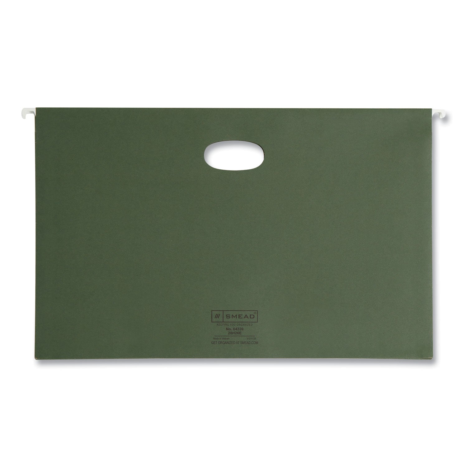 Smead Legal Recycled Hanging Folder - 8 1/2" x 14" - 3 1/2" Expansion - 11 pt. - Standard Green - 30% Recycled - 10 / Box