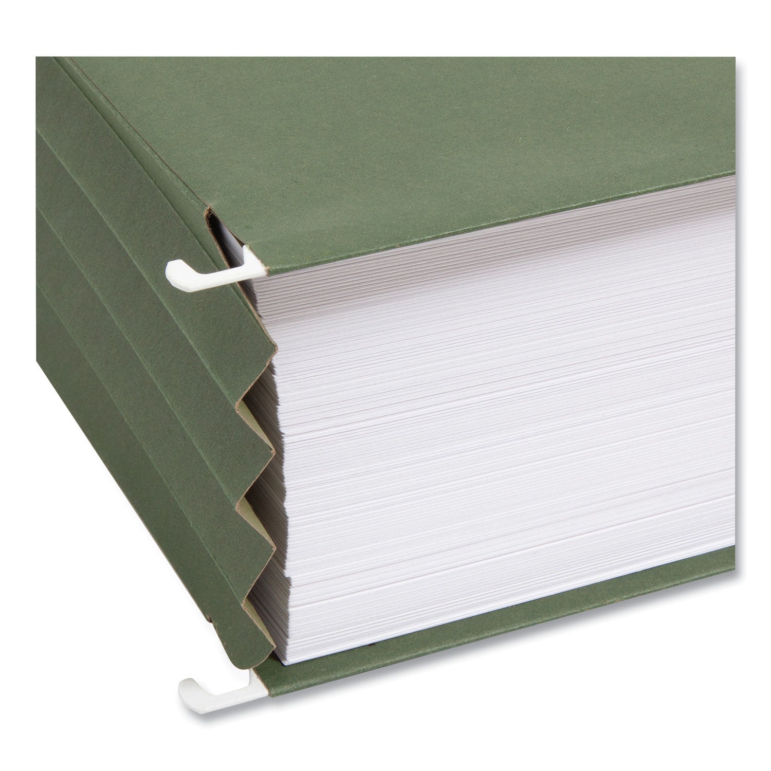 Smead Legal Recycled Hanging Folder - 8 1/2" x 14" - 3 1/2" Expansion - 11 pt. - Standard Green - 30% Recycled - 10 / Box