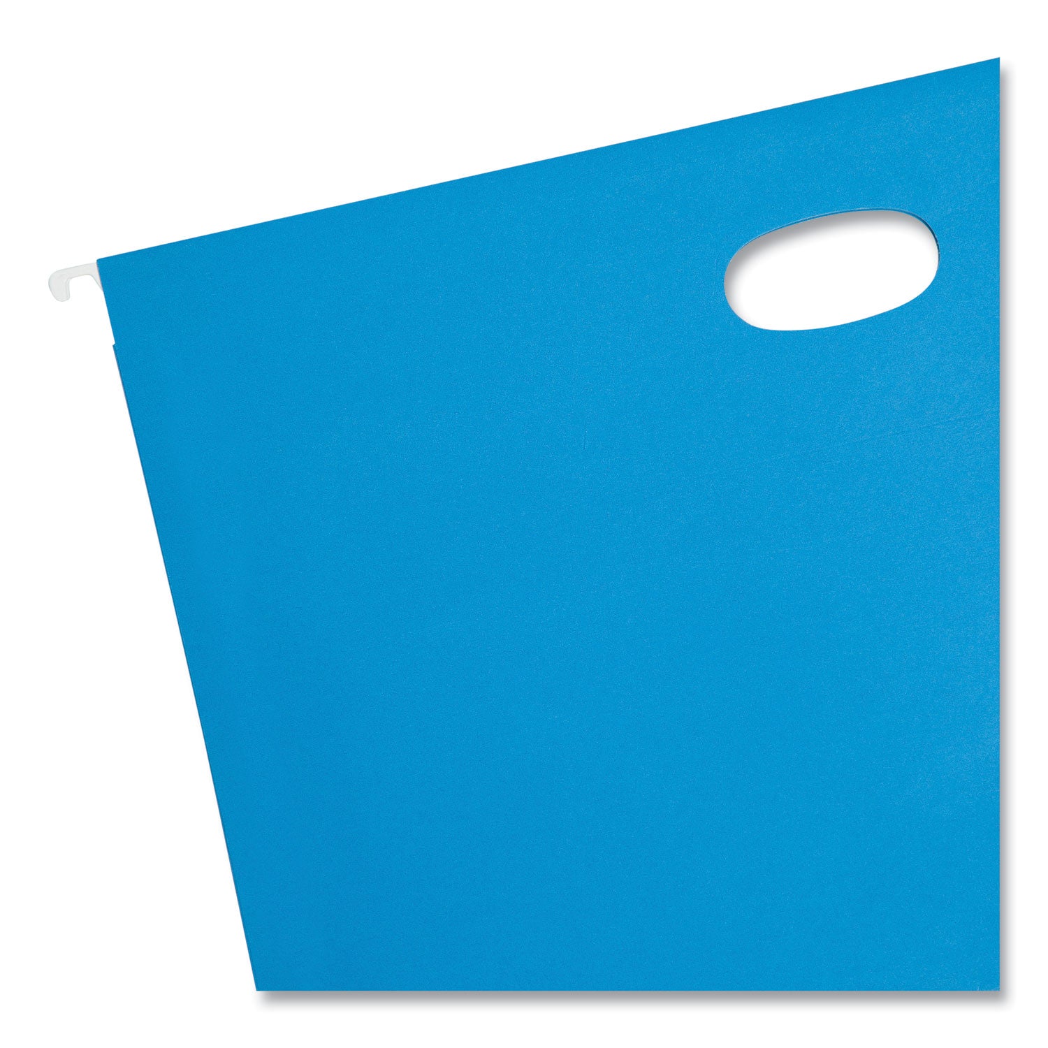 Smead 1/5 Tab Cut Legal Recycled Hanging Folder - 8 1/2" x 14" - 3" Expansion - Top Tab Location - Assorted Tab Position - 11 pt. - Vinyl - Sky Blue - Hanging System - 10% Recycled - 25 / Box