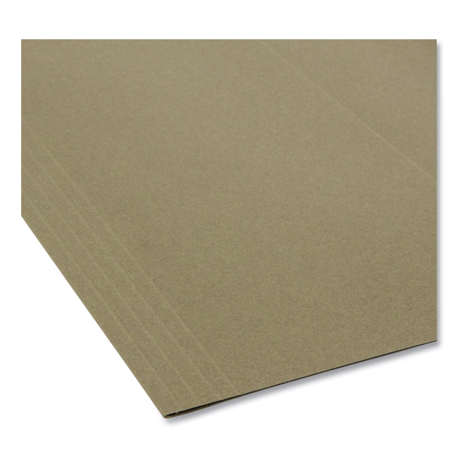 Smead 1/5 Tab Cut Letter Recycled Hanging Folder - 8 1/2" x 11" - Top Tab Location - Assorted Tab Position - 11 pt. - Vinyl - Standard Green - Hanging System - 100% Recycled - 25 / Box