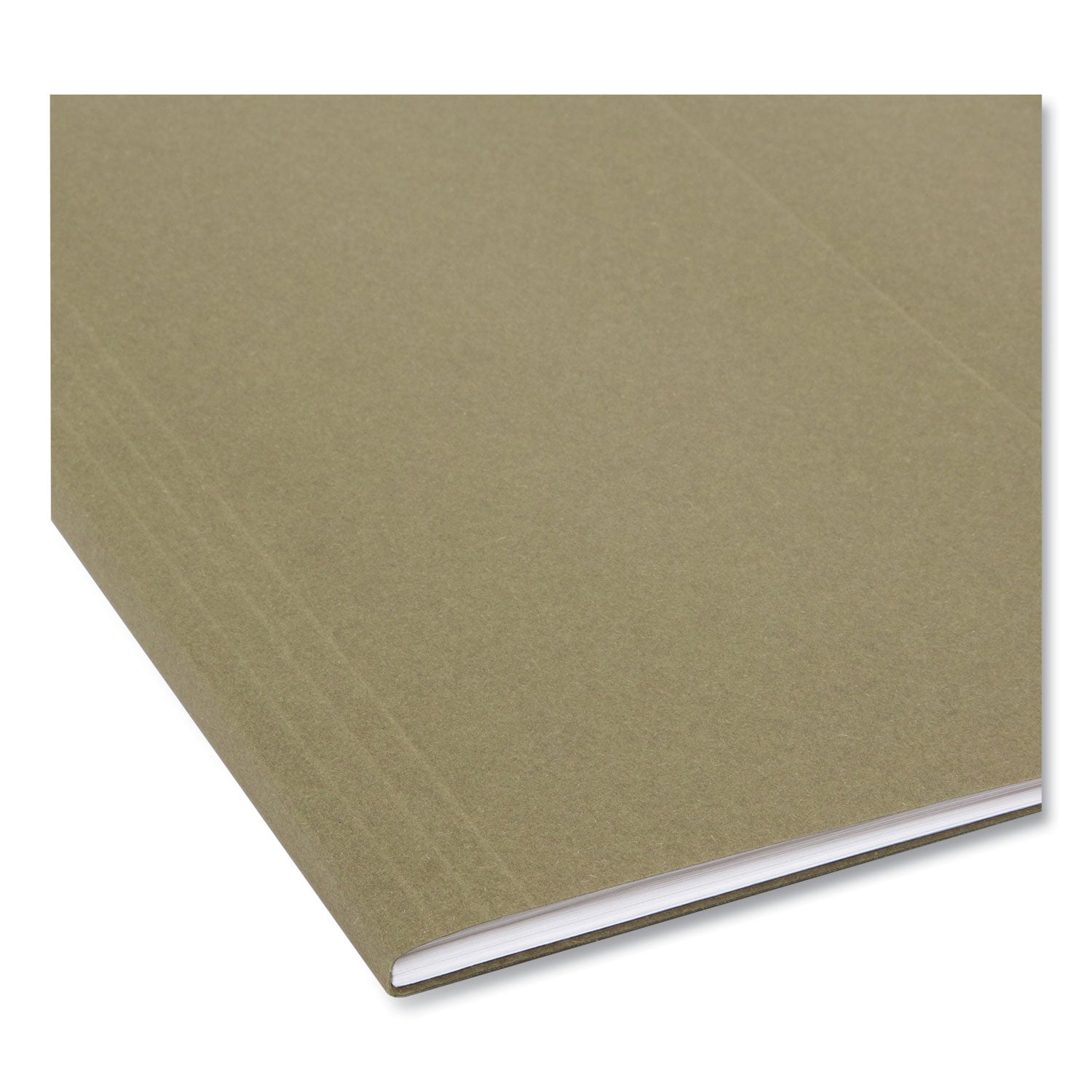 Smead 1/5 Tab Cut Letter Recycled Hanging Folder - 8 1/2" x 11" - Top Tab Location - Assorted Tab Position - 11 pt. - Vinyl - Standard Green - Hanging System - 100% Recycled - 25 / Box