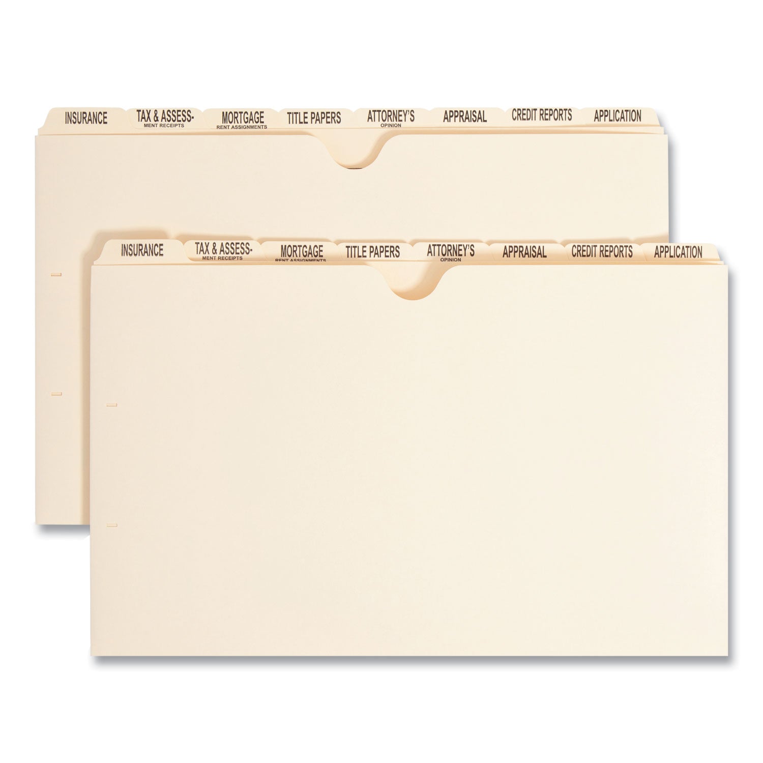 14 3/8" x 9" - 11 pt. - Manila - Tab Divider, Divider, Punched, Preprinted - 10% Recycled - 8/Set - 12 / Box