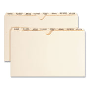 14 3/8" x 9" - 11 pt. - Manila - Tab Divider, Divider, Punched, Preprinted - 10% Recycled - 8/Set - 12 / Box