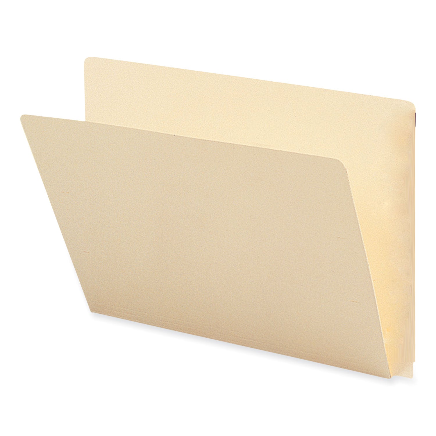 Smead Straight Tab Cut Letter Recycled End Tab File Folder - 8 1/2" x 11" - 3/4" Expansion - 14 pt. - 2 Plys - Manila - Embossed - 10% Recycled - 100 / Box