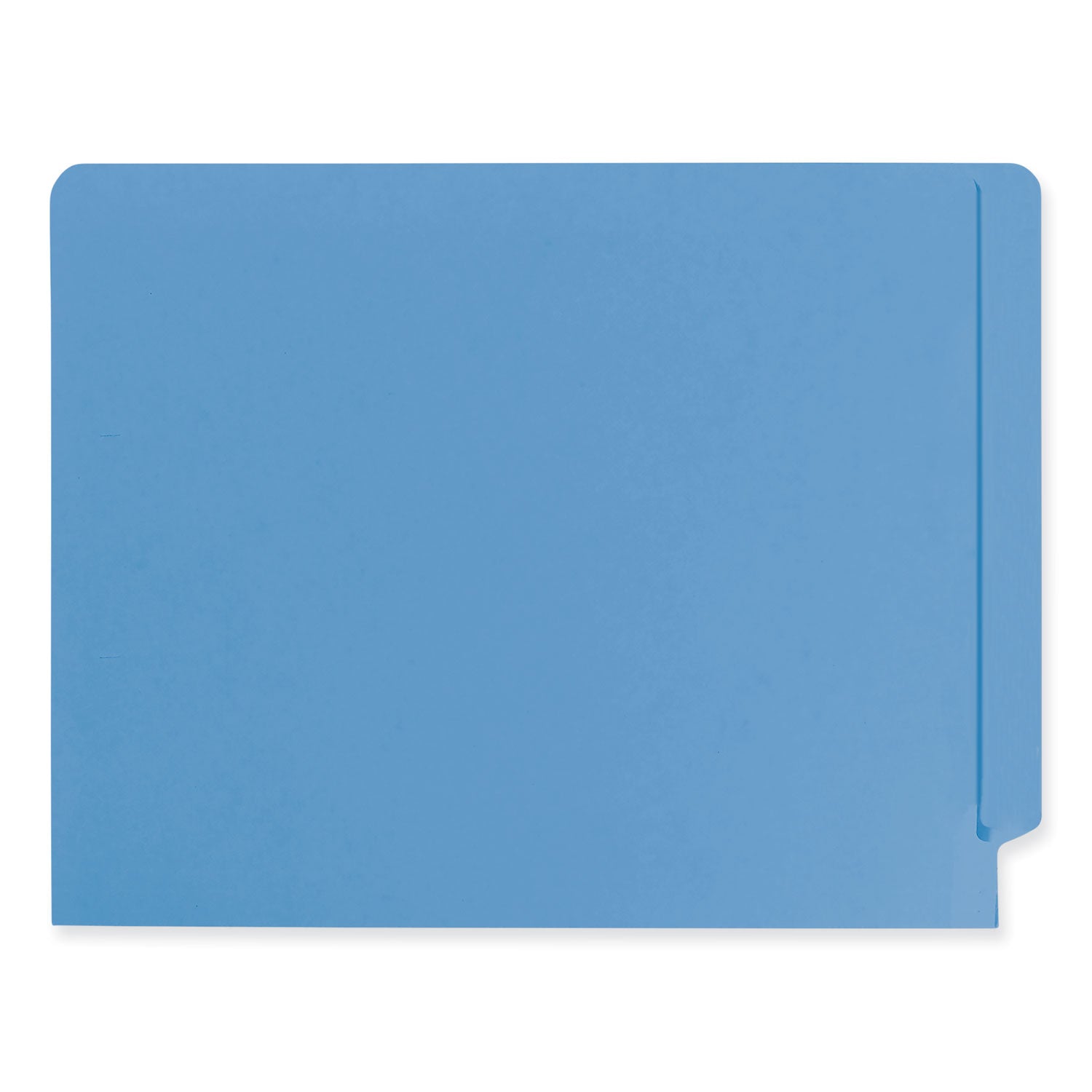 Smead Shelf-Master Straight Tab Cut Letter Recycled End Tab File Folder - 8 1/2" x 11" - 3/4" Expansion - 11 pt. - 2 Plys - Blue - Heavy Duty, Reinforced Tab - 10% Recycled - 100 / Box