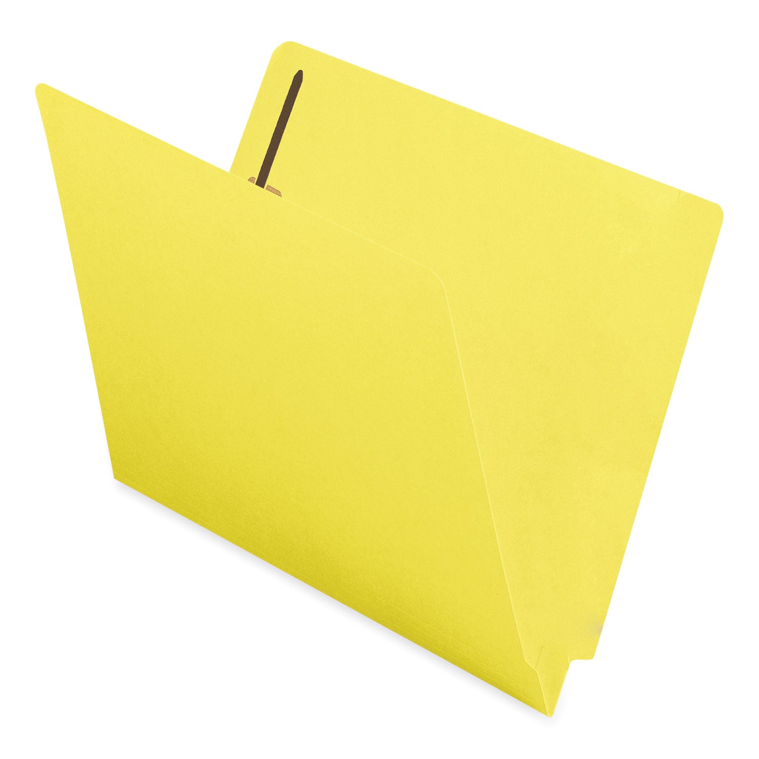 8 1/2" x 11" - 3/4" Expansion - 2 x 2B Fastener(s) - 2" for Folder - End Tab Location - 11 pt. - 2 Plys - Yellow - Heavyweight - 10% Recycled - 50 / Box