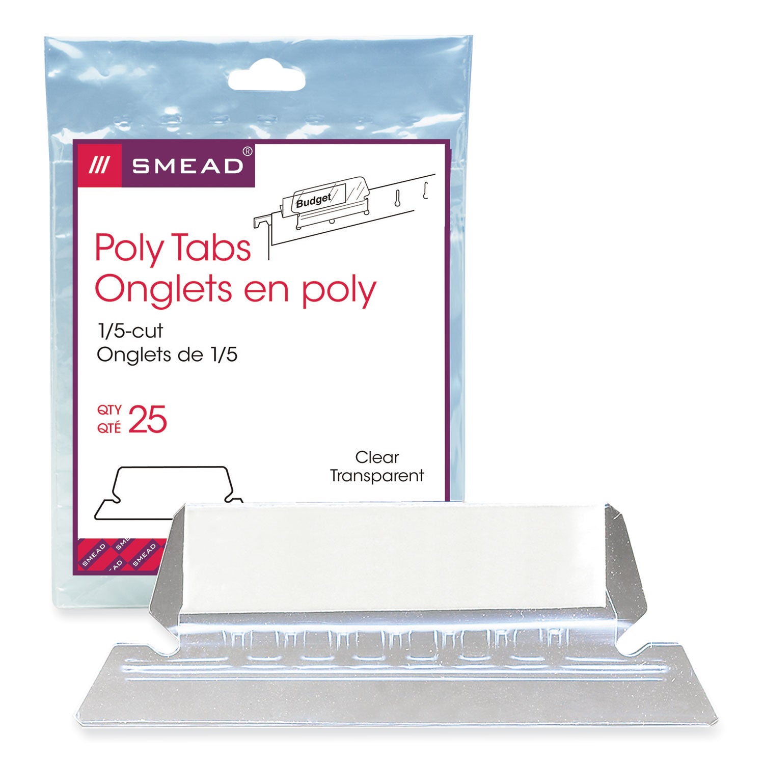 Clear Poly Tab(s) - 25 / Pack