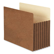 Smead TUFF Straight Tab Cut Letter Recycled File Pocket - 8 1/2" x 11" - 7" Expansion - 12.5 pt. - Redrope - Reinforced Gusset, Heavyweight Cover, Tear Resistant - 30% Recycled - 5 / Box