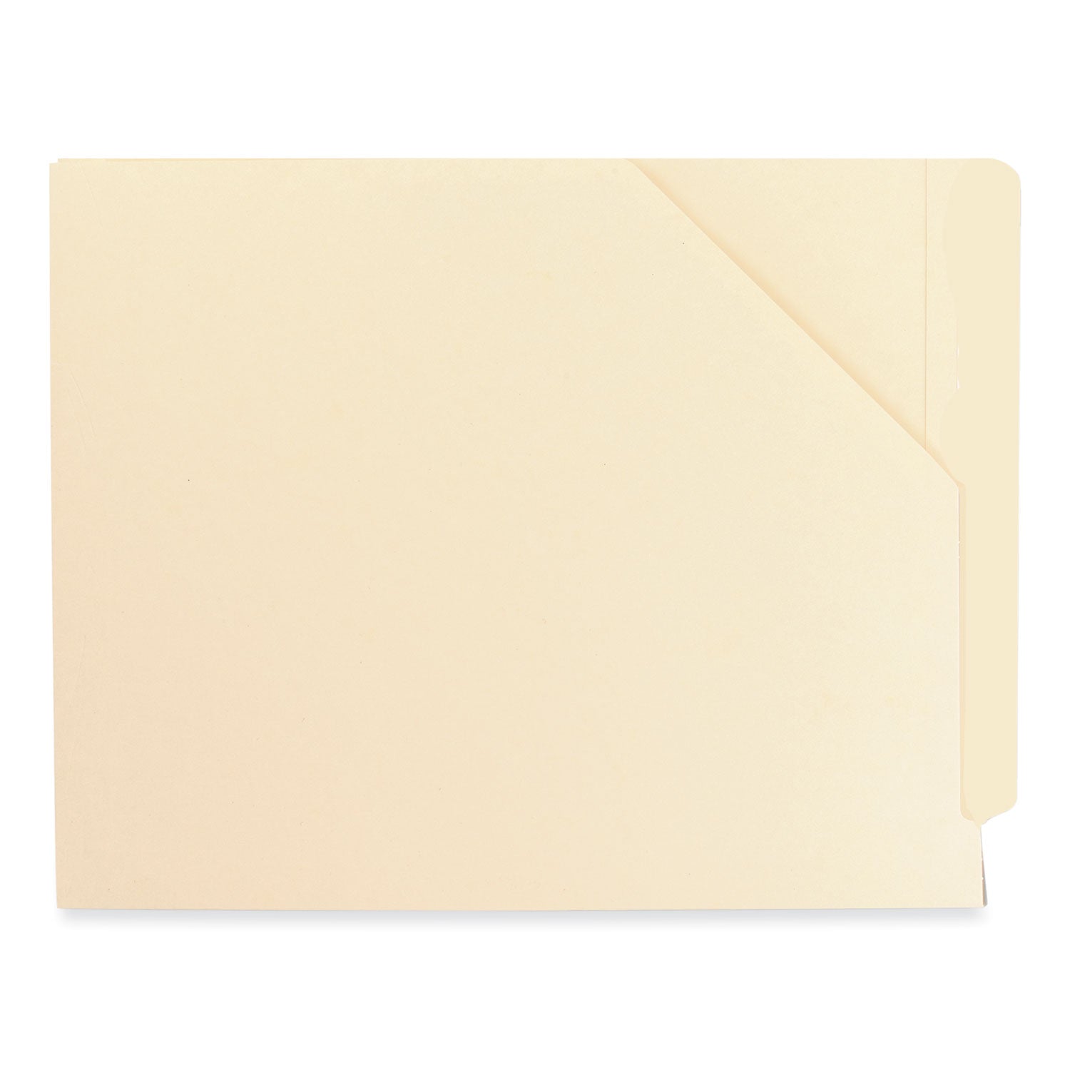Smead Straight Tab Cut Letter Recycled File Jacket - 8 1/2" x 11" - 11 pt. - 2 Plys - Manila - 10% Recycled - 100 / Box