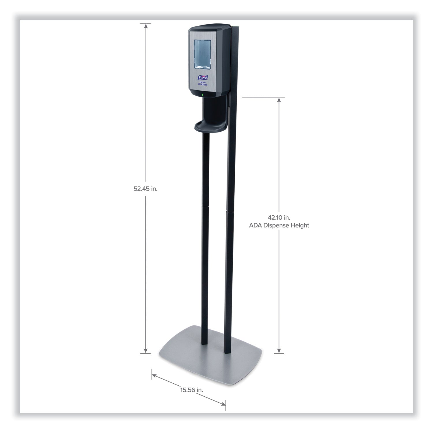 5" Height x 13.50" Width - Freestanding - ABS Plastic - Gray