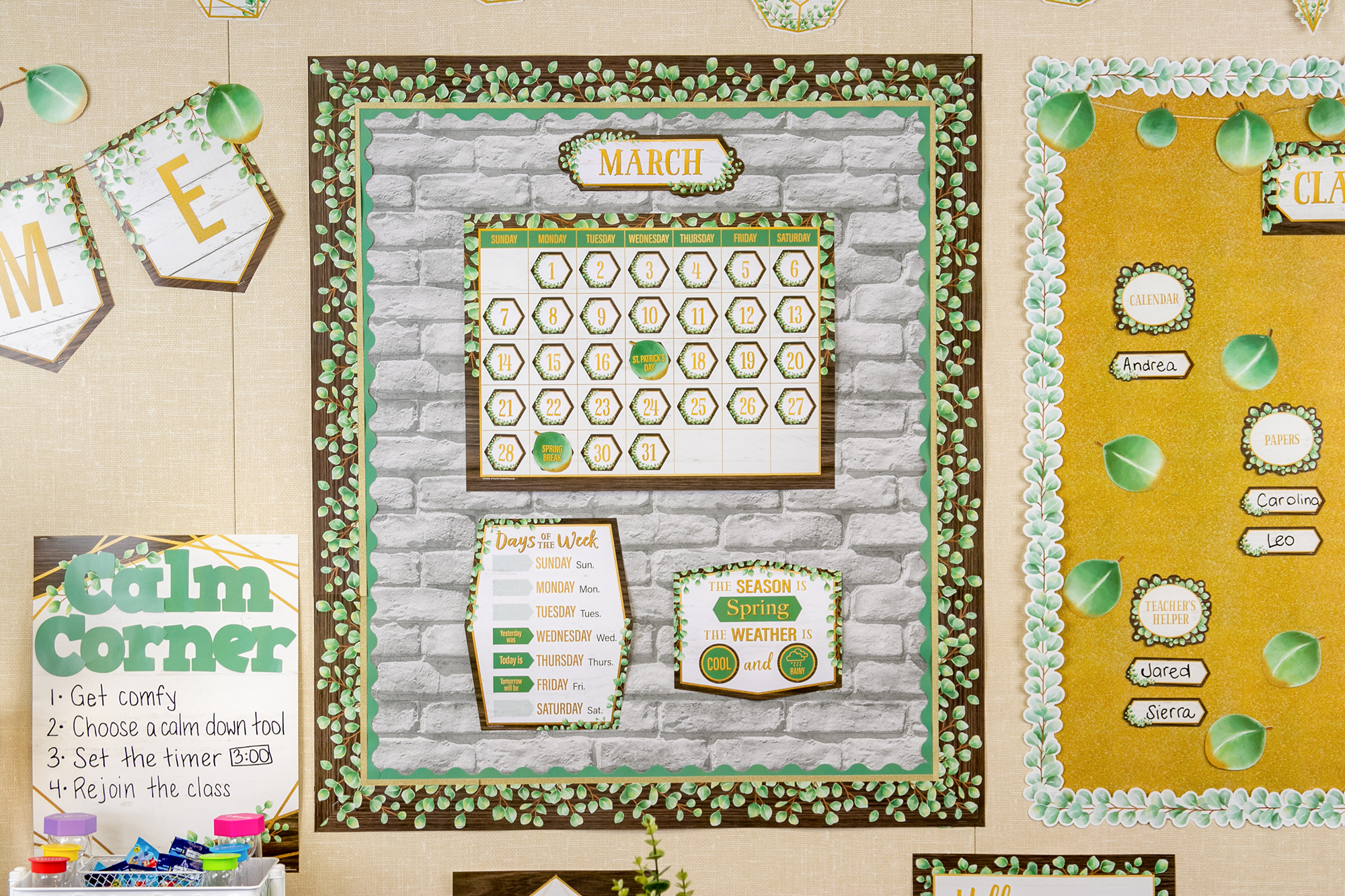 Eucalyptus Green Scalloped Border Trim