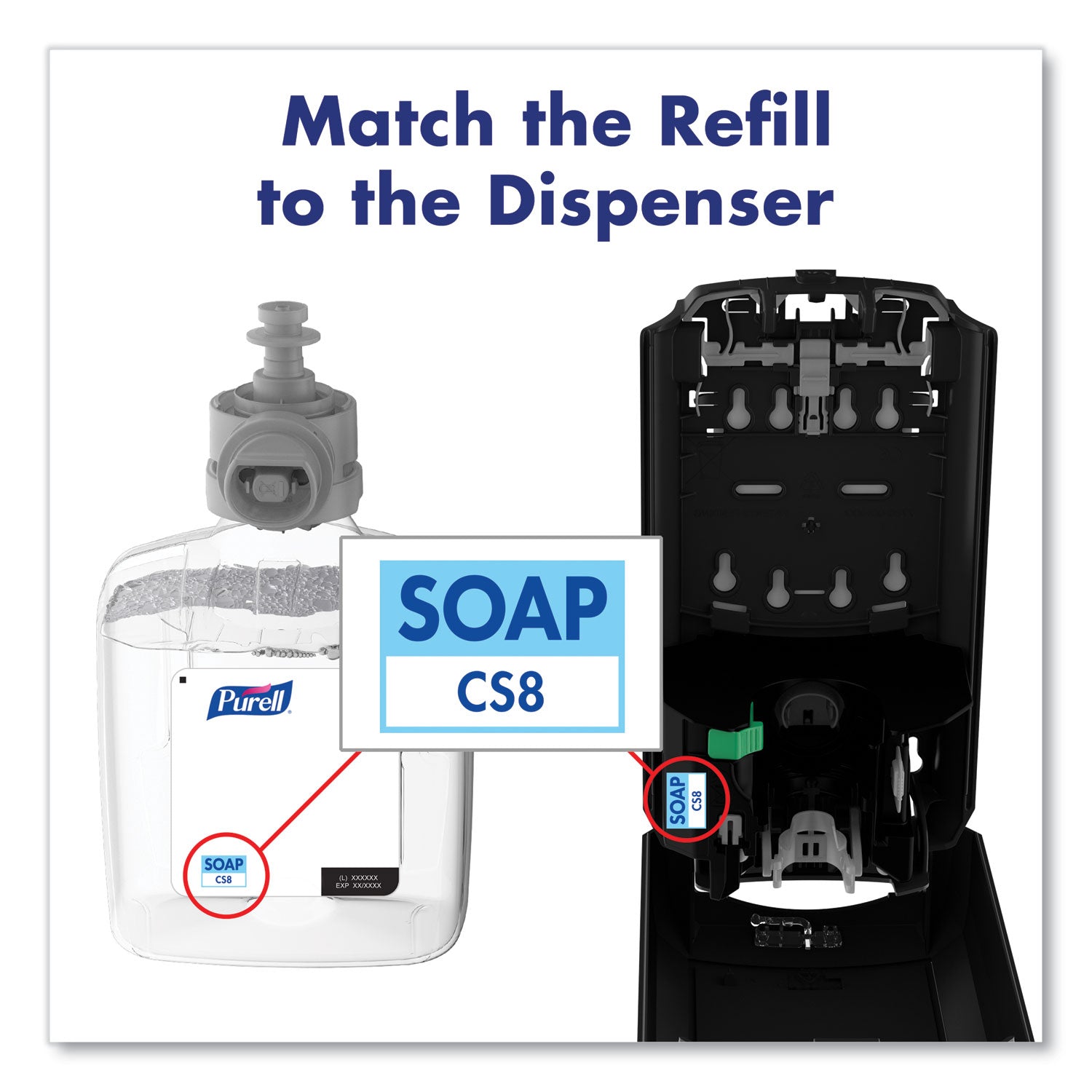 Healthy Soap 2.0% CHG Antimicrobial Foam Refill for CS8 Dispensers, Fragrance-Free, 1,200 mL, 2/Carton