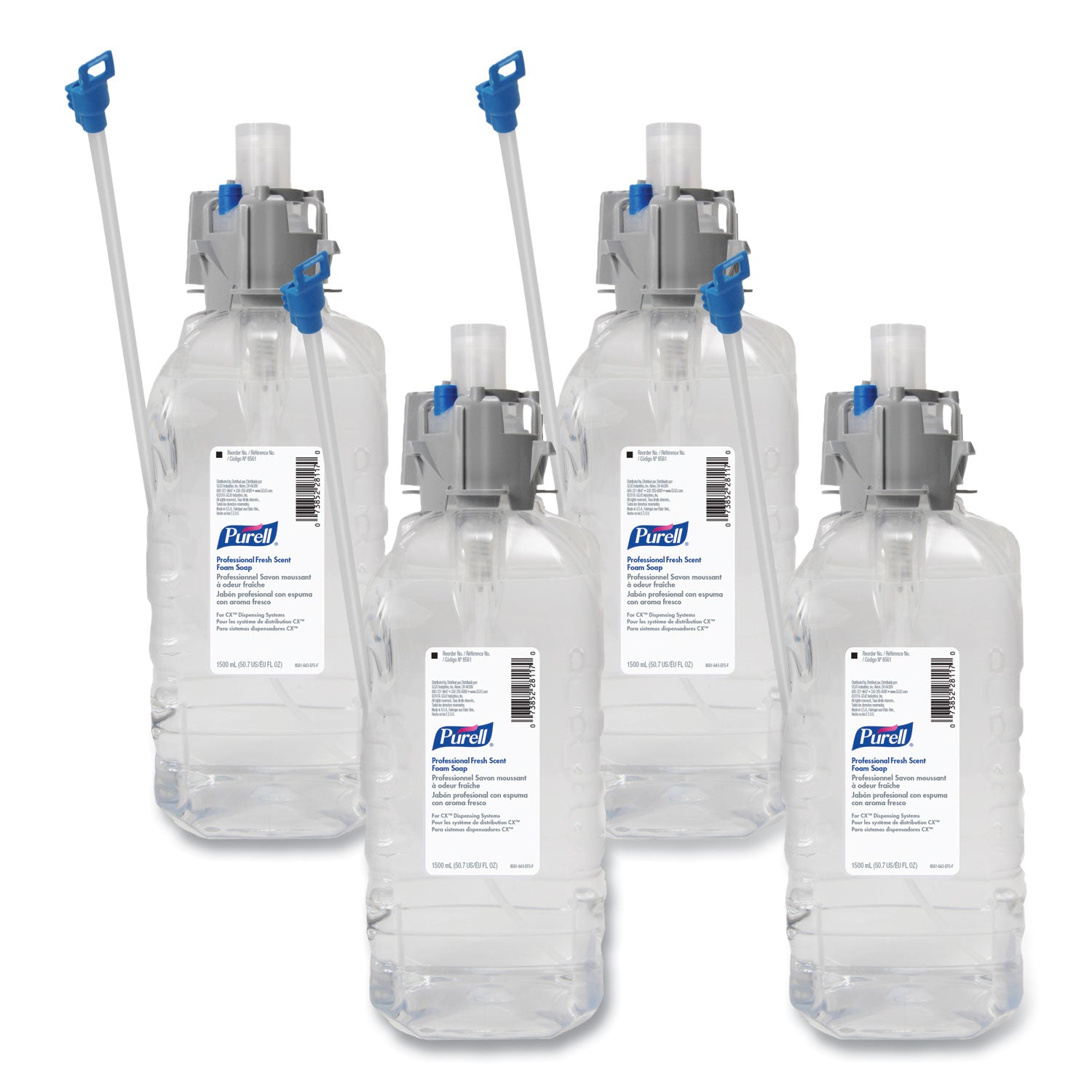 PURELL&reg; 1500mL Refill Fresh Scent Foam Soap - Fresh Scent - 1.59 quart - Kill Germs - Hand - Clear - Dye-free, Paraben-free, Phthalate-free, Hygienic, Bio-based - 1 Each