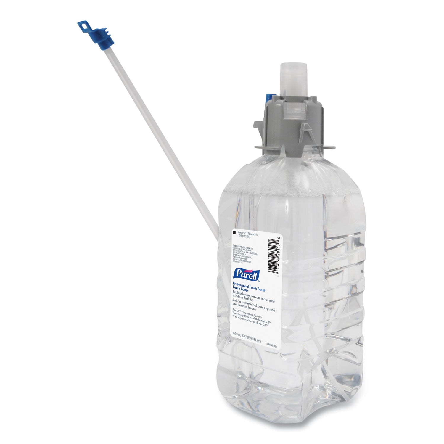 PURELL&reg; 1500mL Refill Fresh Scent Foam Soap - Fresh Scent - 1.59 quart - Kill Germs - Hand - Clear - Dye-free, Paraben-free, Phthalate-free, Hygienic, Bio-based - 1 Each