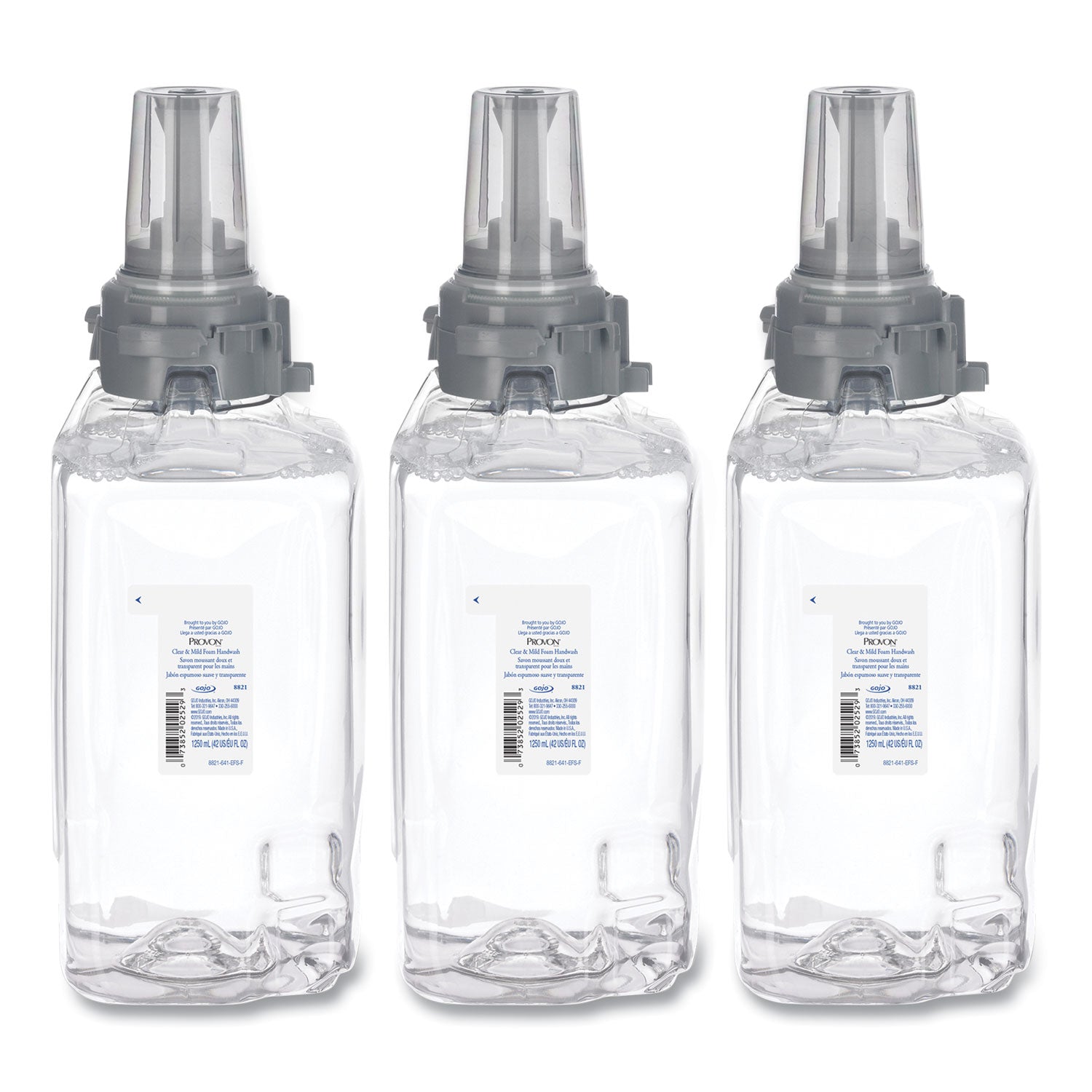 Provon ADX-12 Clear & Mild Foam Handwash - Fragrance-free Scent - 1.32 quart - Pump Bottle Dispenser - Kill Germs - Hand - Moisturizing - Clear - Rich Lather, Dye-free, Bio-based - 1 Each