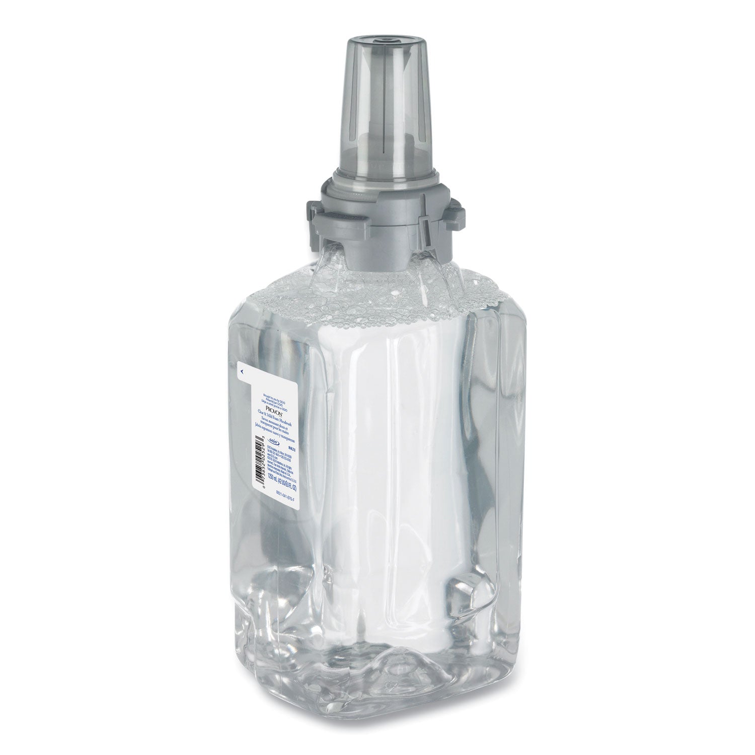 Provon ADX-12 Clear & Mild Foam Handwash - Fragrance-free Scent - 1.32 quart - Pump Bottle Dispenser - Kill Germs - Hand - Moisturizing - Clear - Rich Lather, Dye-free, Bio-based - 1 Each