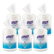 PURELL&reg; Alcohol Hand Sanitizing Wipes - 6" Width x 7" Length - White - 175/Tub - 1 Each