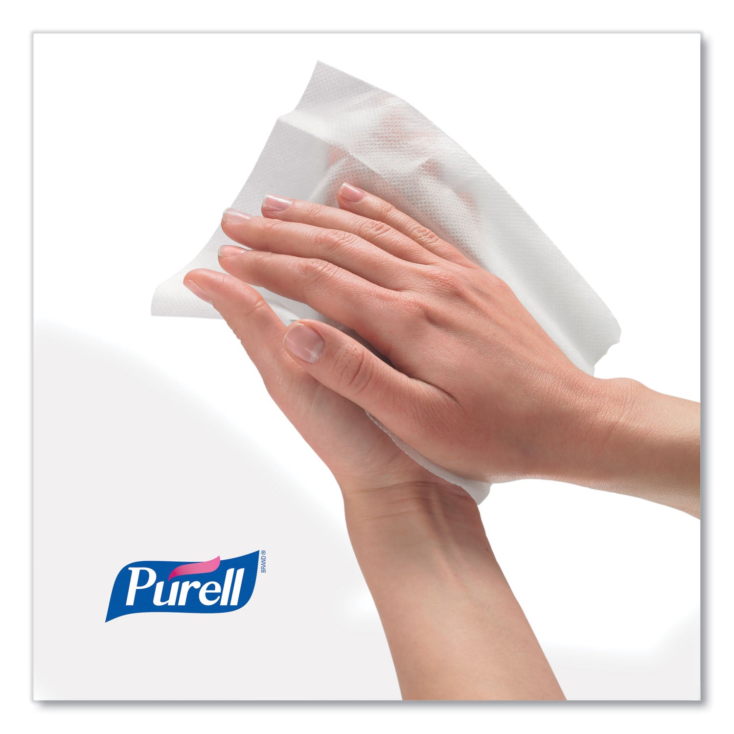 PURELL&reg; Alcohol Hand Sanitizing Wipes - 6" Width x 7" Length - White - 175/Tub - 1 Each