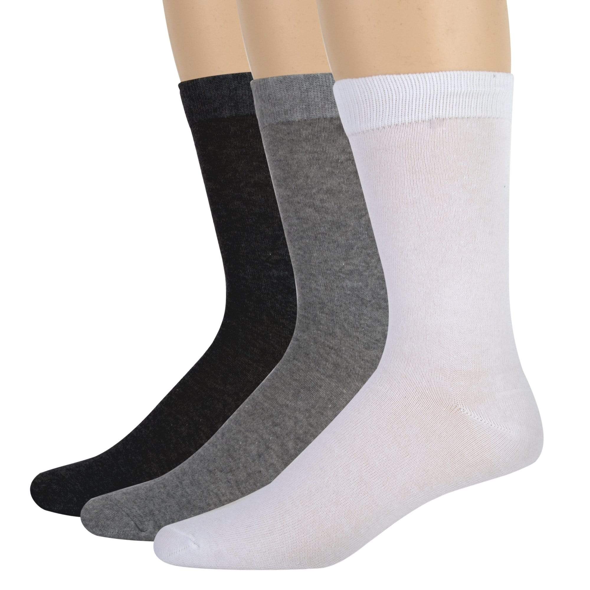 Women's Solid Crew Socks- Assorted - 100 pairs in the Pack