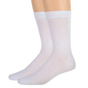 Women's Solid Crew Socks- White - 100 pairs in the Pack