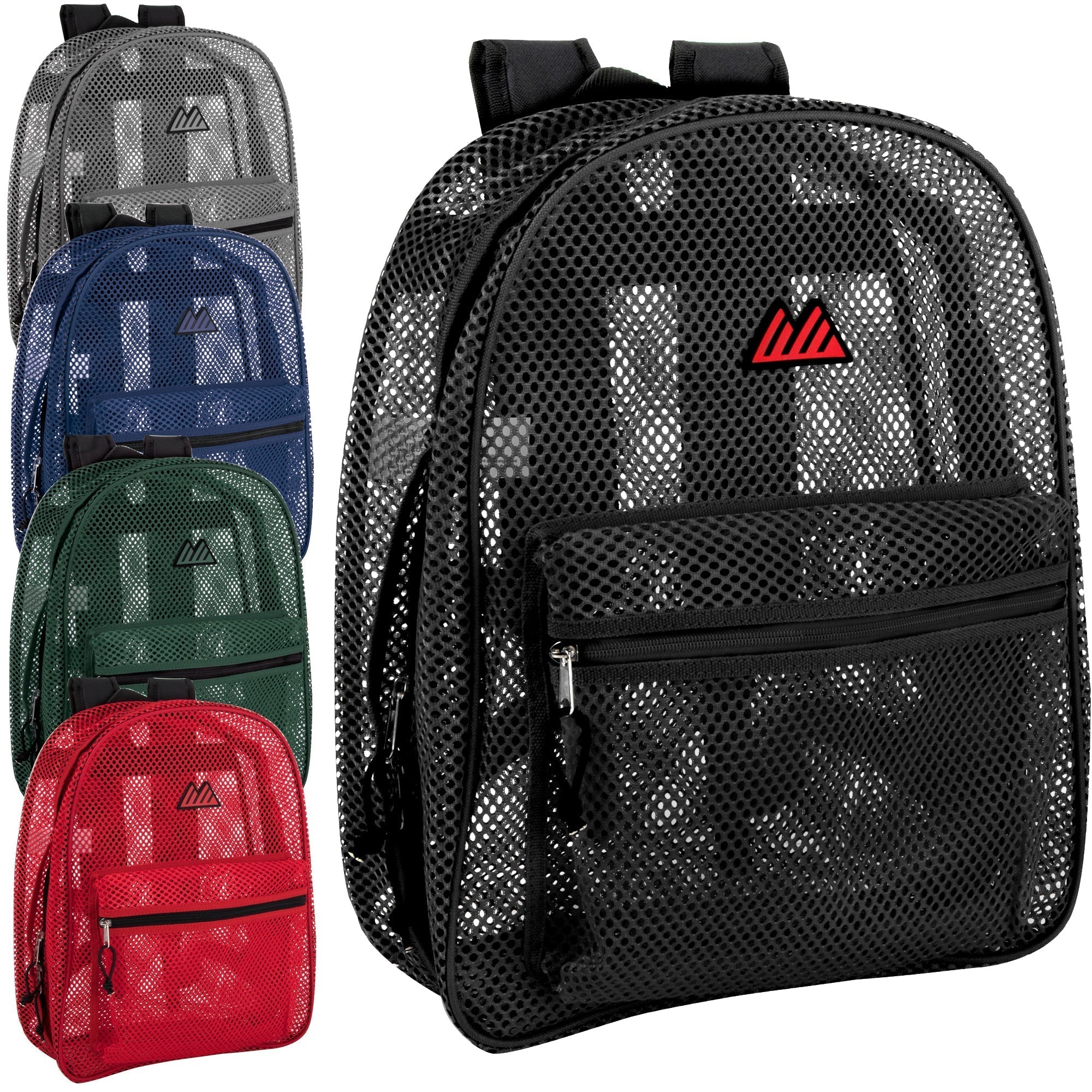 Bulk Premium 17" Mesh Backpack - 5 Colors - 24 in the Pack