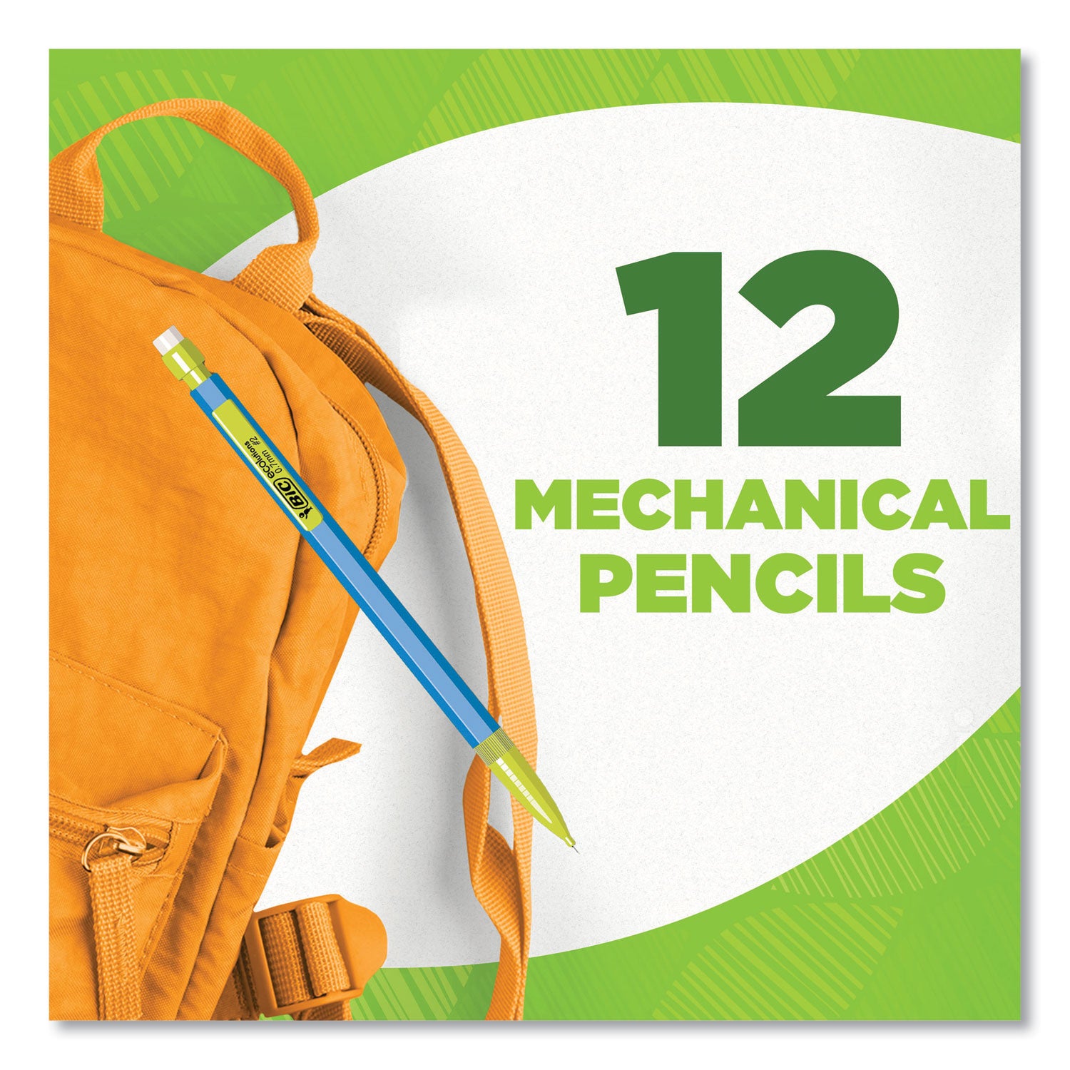 ReVolution Mechanical Pencil, 0.7 mm, HB (#2), Black Lead, Assorted Barrel Colors, 12/Pack