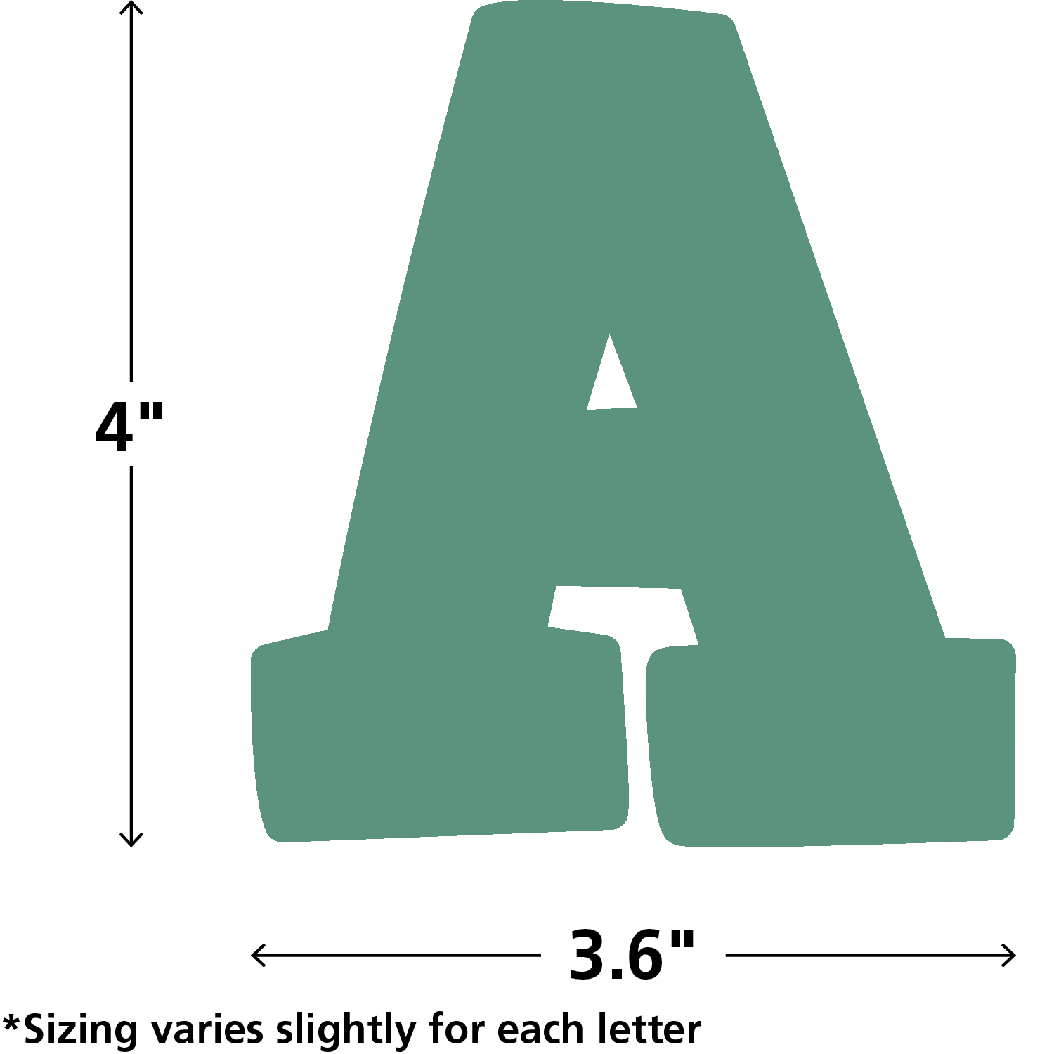 Eucalyptus Green 4" Bold Block Letters Combo Pack