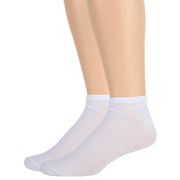 Women's Solid Ankle Socks - White - 100 pairs in the Pack