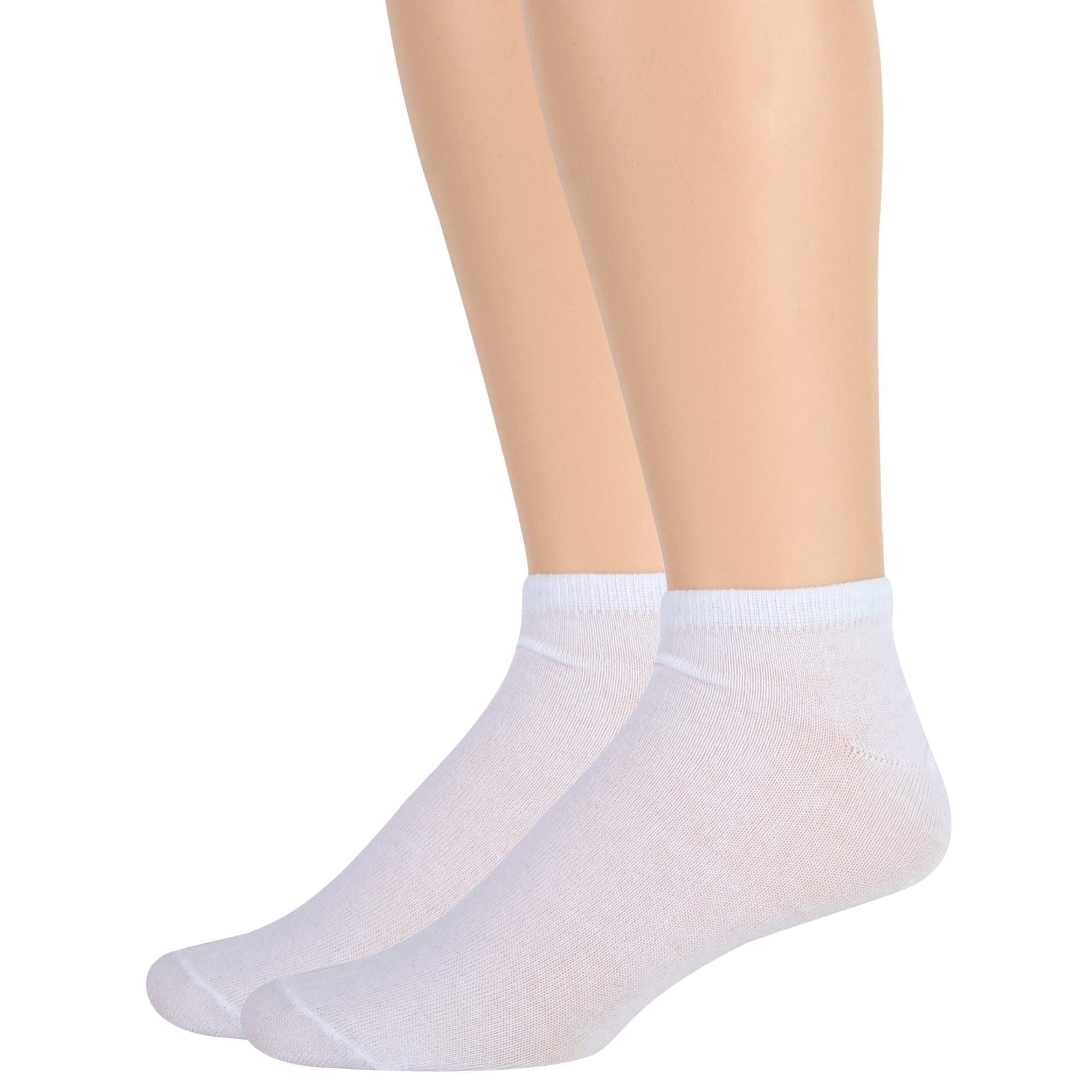 Women's Solid Ankle Socks - White - 100 pairs in the Pack
