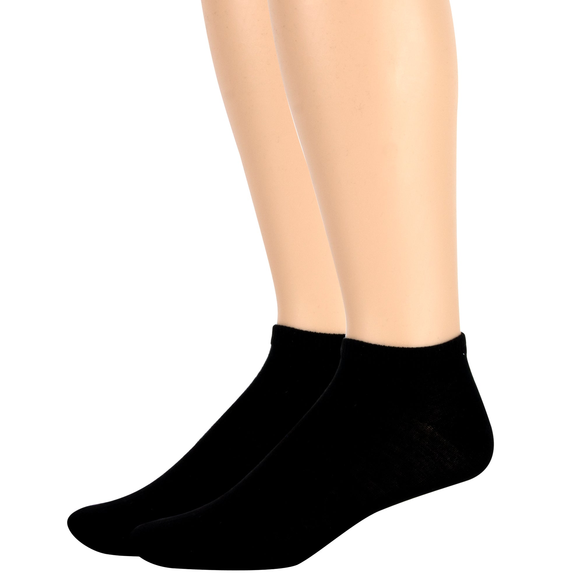 Men's Solid Ankle Socks - Black - 100 pairs in the Pack