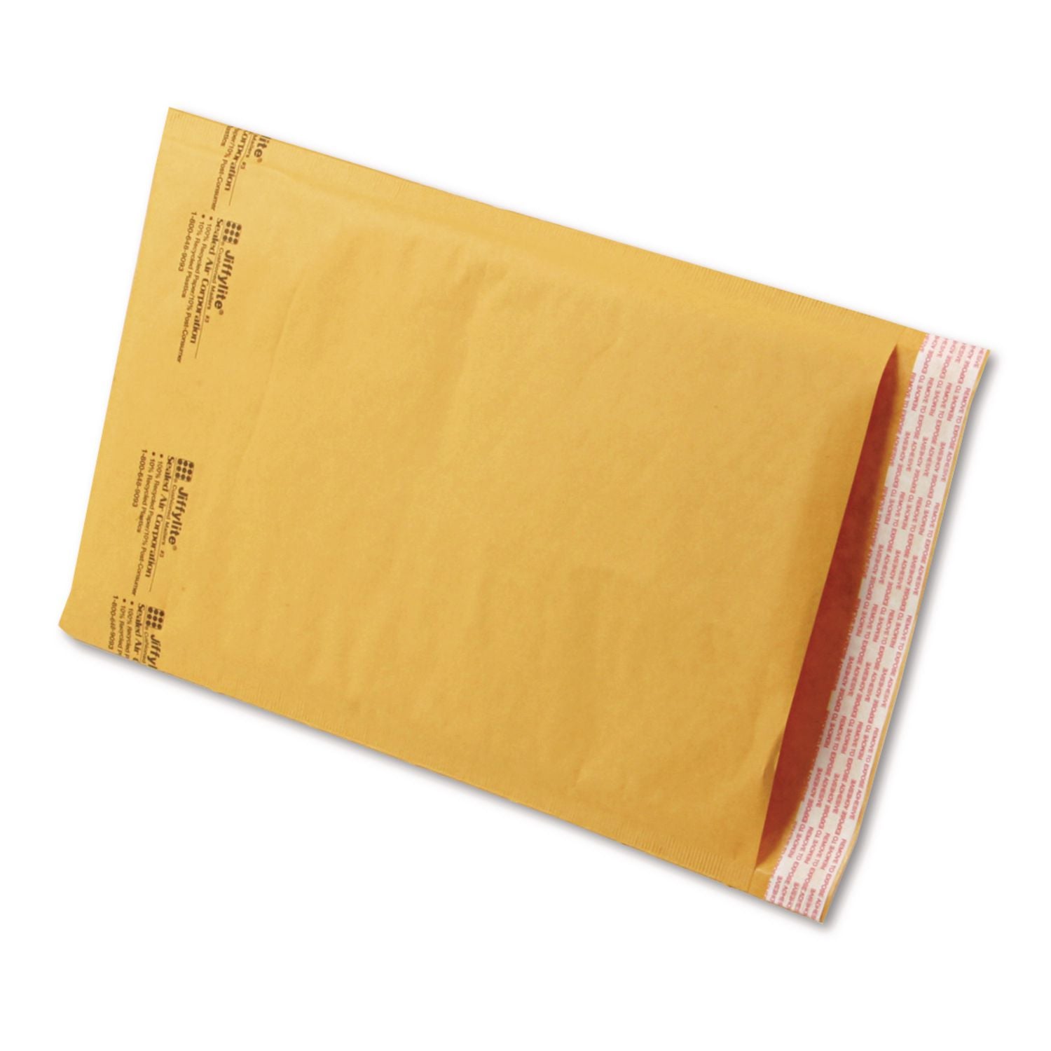 Sealed Air JiffyLite Cellular Cushioned Mailers - Bubble - #3 - 8 1/2" Width x 13 1/4" Length - Peel & Seal - Kraft - Kraft - 100 / Carton