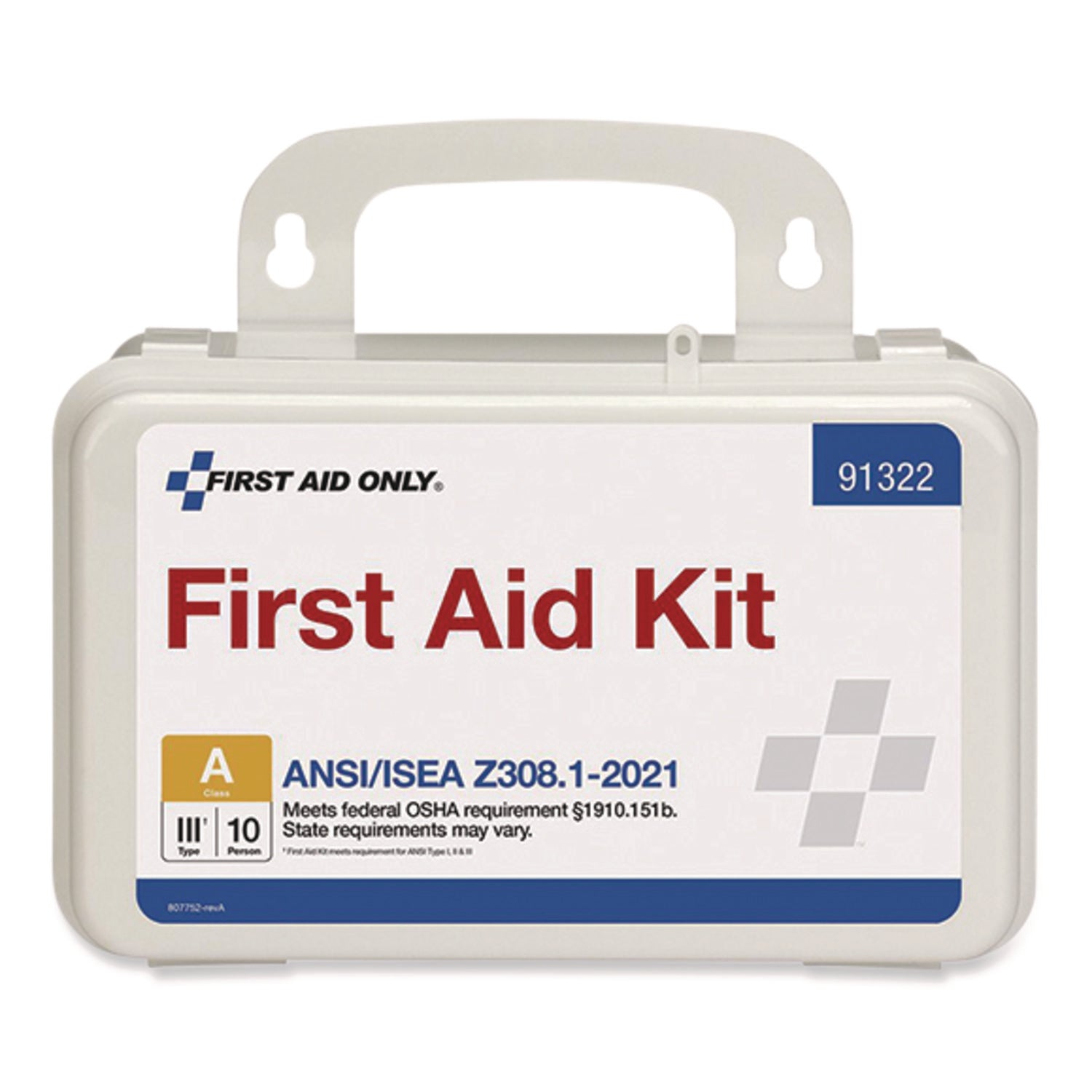 ANSI 2021 First Aid Kit for 10 People, 76 Pieces, Plastic Case