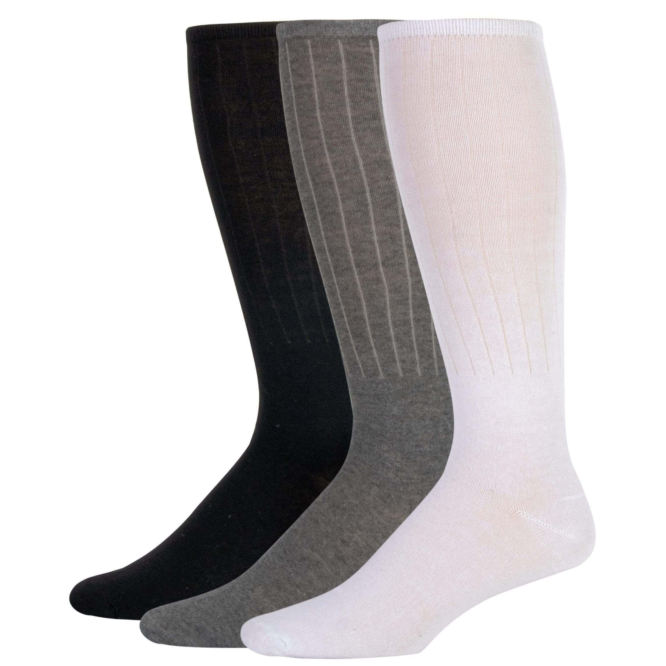 Men's Solid Tube Socks - 3 Colors - 100 pairs in the Pack