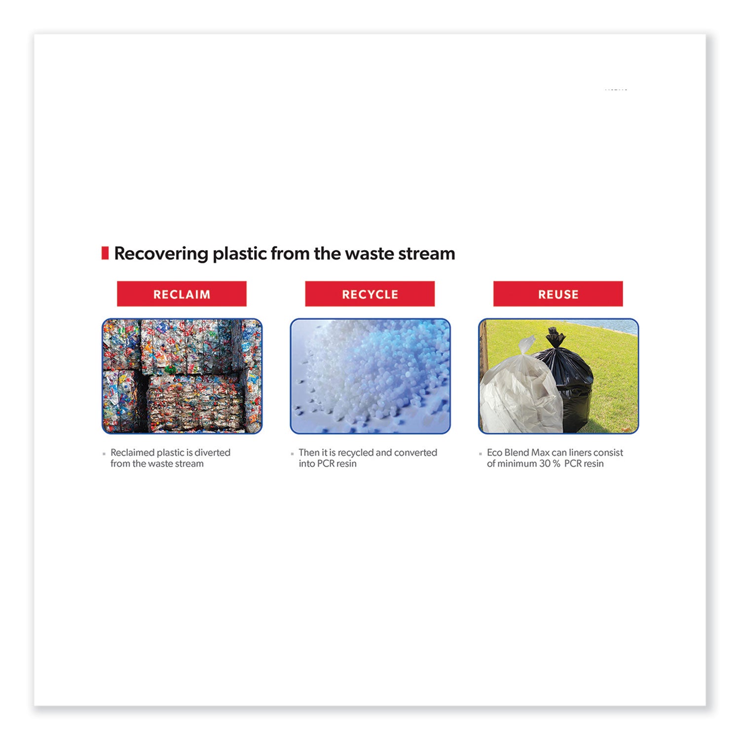 Heritage Eco Blend Max Can Liners - 33 gal Capacity - 33" Width x 0.80 mil (20 Micron) Thickness - Low Density - Blue Tint - Linear Low-Density Polyethylene (LLDPE), Resin - Can, Waste - Recycled - 1 Carton