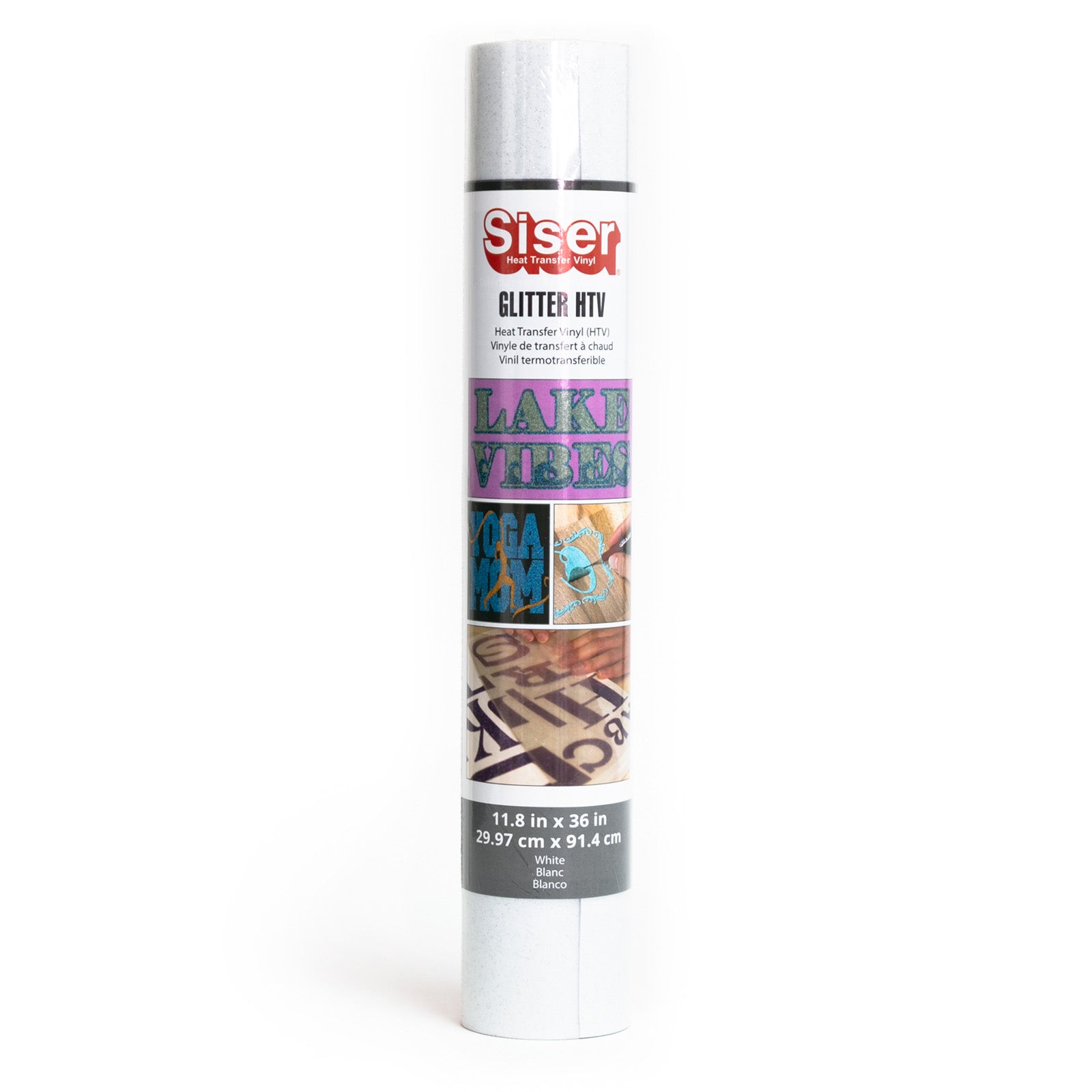 Glitter HTV Heat Transfer Vinyl, 36", White