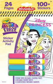 Color & Erase Reusable Sticker Activity Pad, Princess