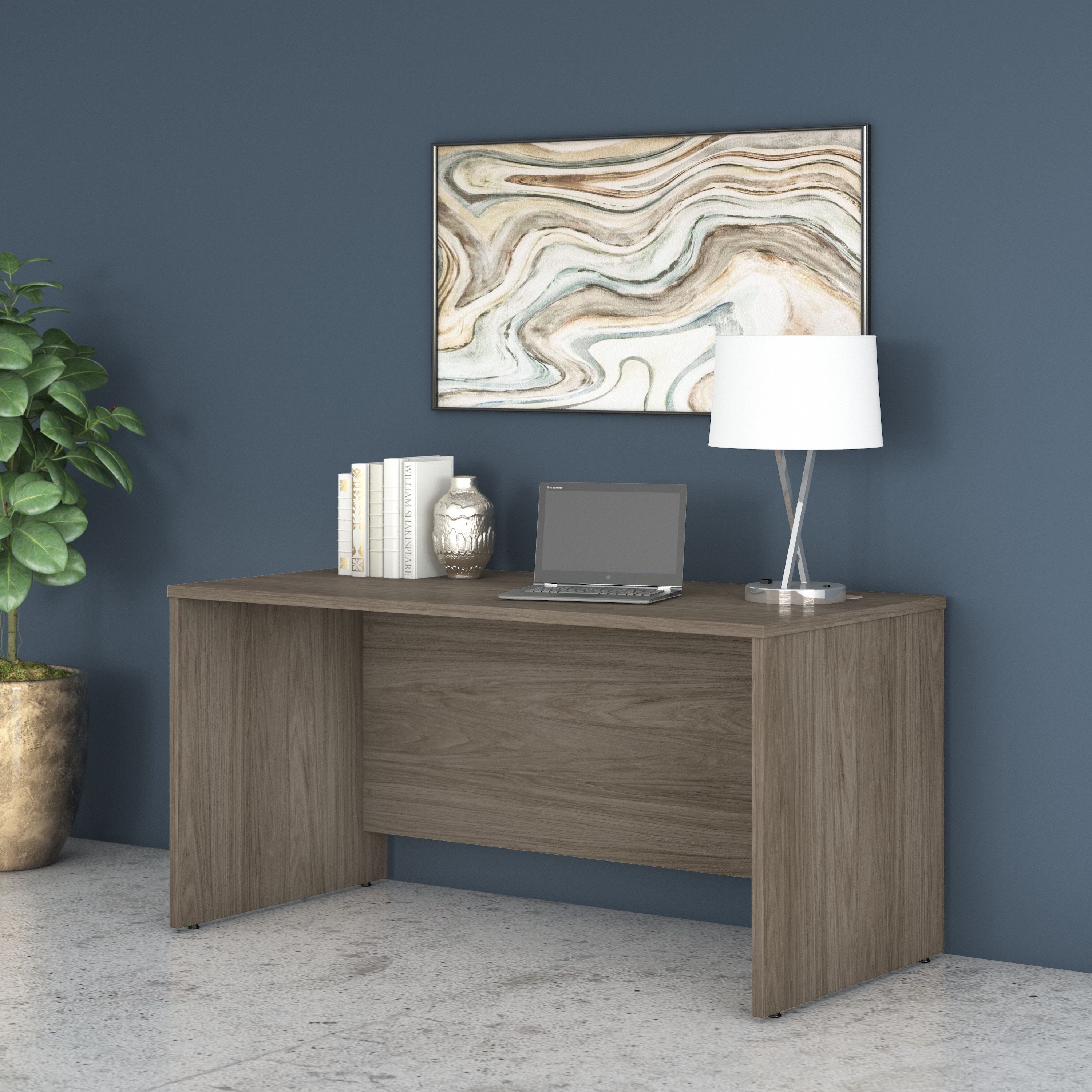 Bush Business Furniture Studio C 60W x 30D Office Desk in Modern Hickory - 59.45" Width x 29.37" Depth x 29.84" Height
