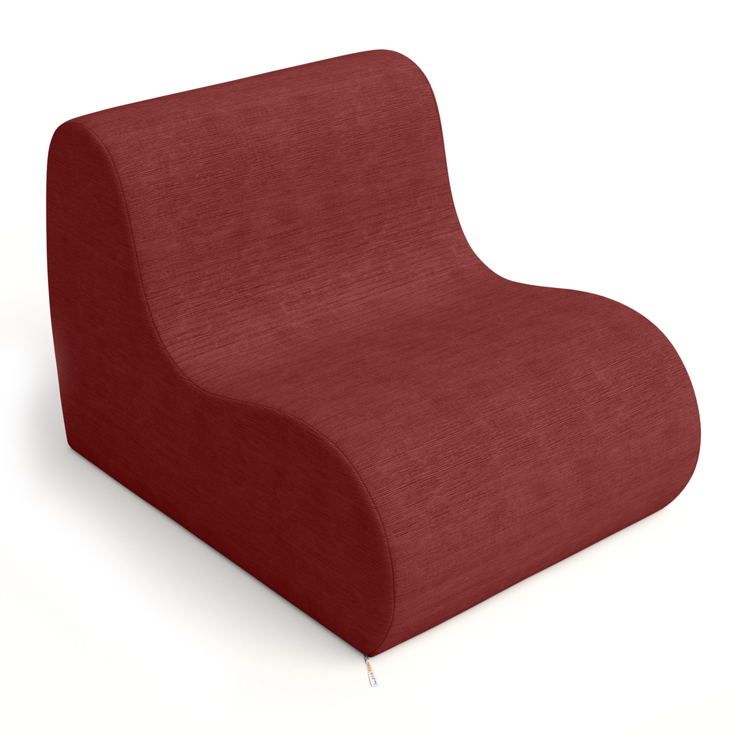 Jaxx Uptown Large Modern Armless Accent Chair, Berry