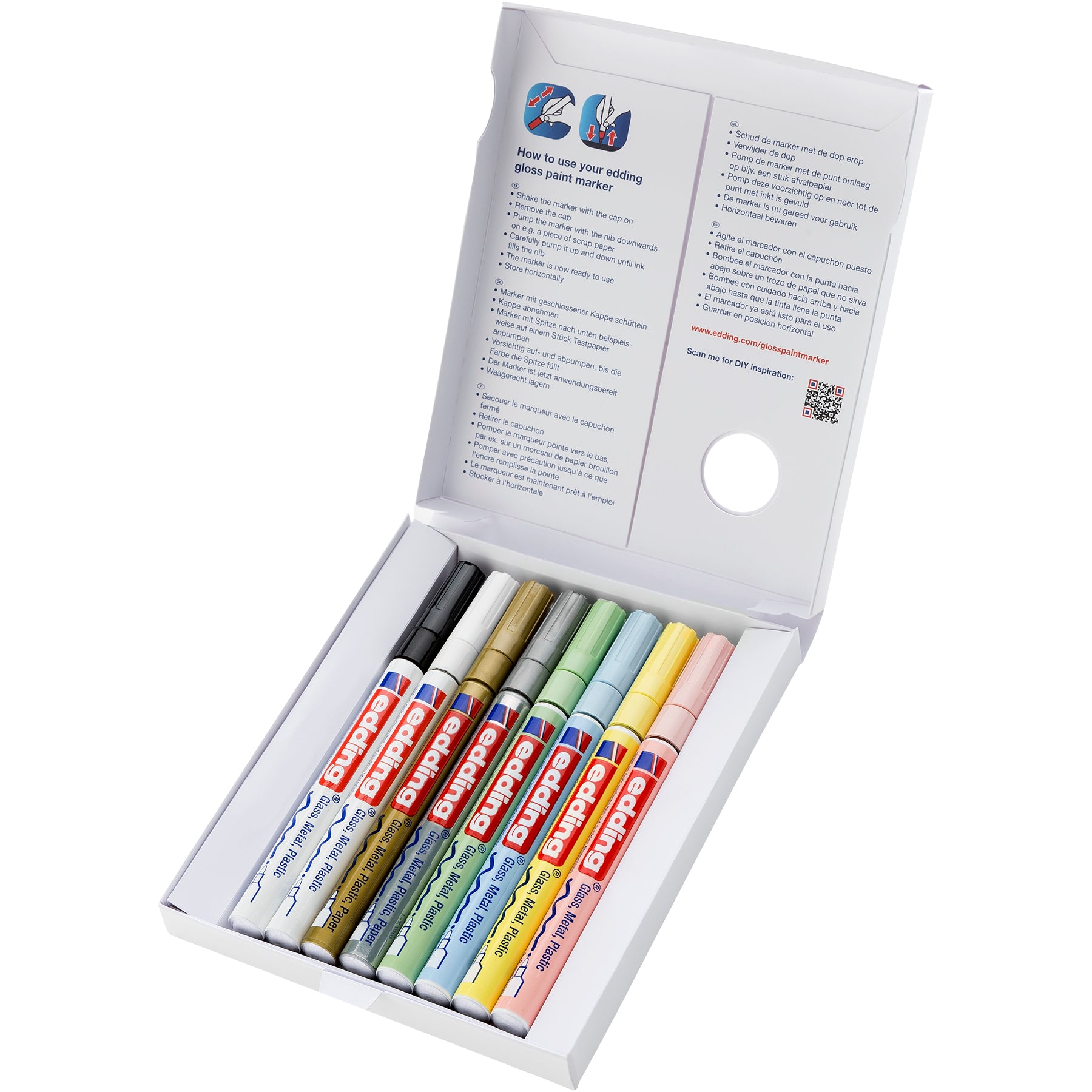 edding 751 Gloss Paint Marker - Set of 8 - Pastel