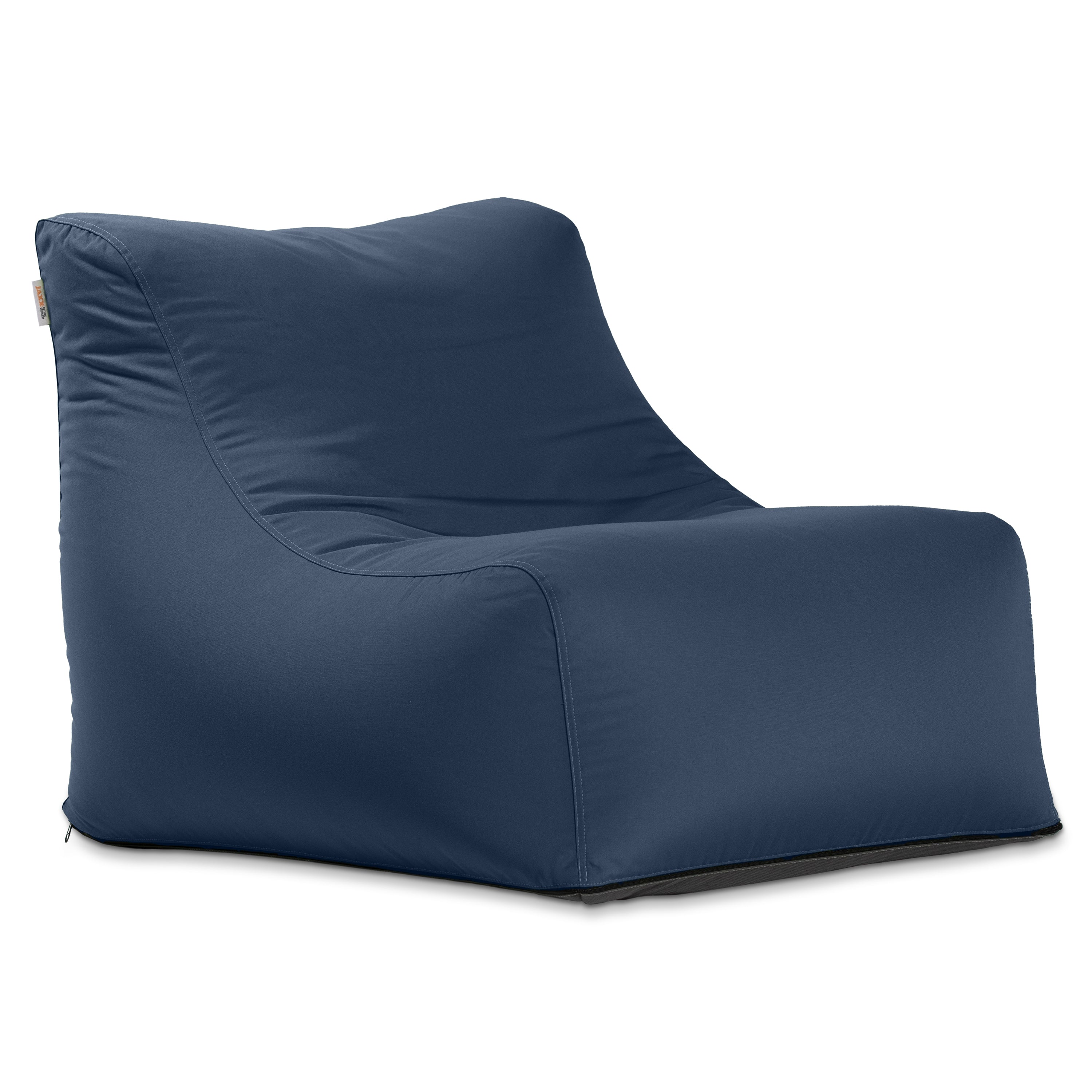 Jaxx Ponce Outdoor Bean Bag Chair - Weather Resistant Patio and Poolside Lounge Seating, Navy Blue