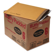 Jiffy Heavy-duty Kraft Self-seal Mailer, #6, 12.5" x 19", Natural/Satin Gold, Padded, Recyclable, 50/Carton