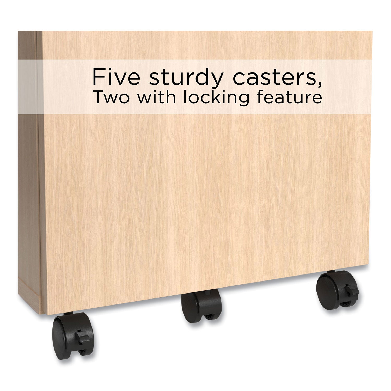 Essentials Three-Drawer Mobile Pedestal File, 2 Box/1 Legal/Letter-Size File Drawers, Natural, 15.6" x 21.3" x 24.3"