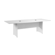 Bush Business Furniture 96-inch Office Conference Table with Wood Base in White - 95.2" Width x 42.01" Depth x 28.65" Height
