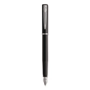 Allure Fountain Pen, Fine Point, Blue Ink, Black/Silver Barrel