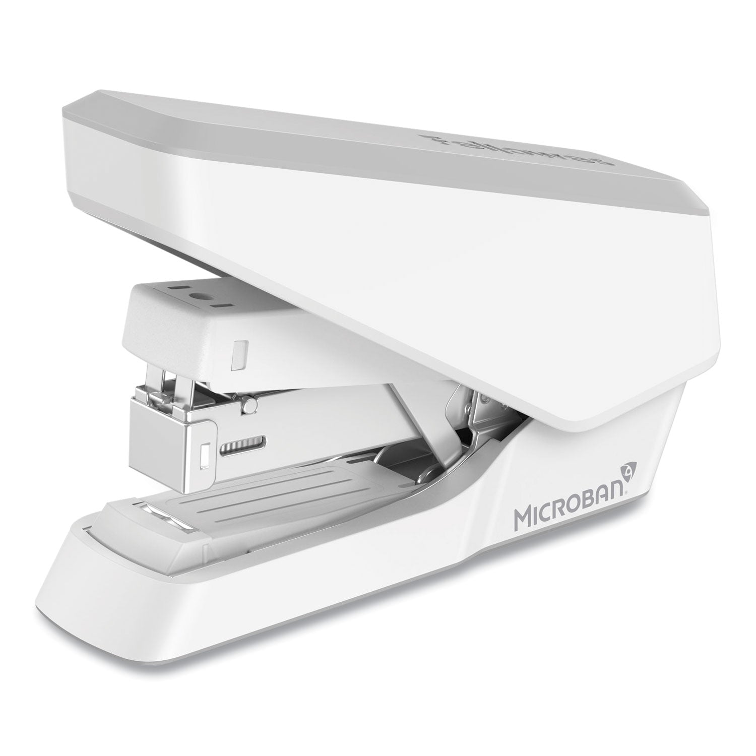 Fellowes EasyPress Half Strip Stapler, White, 40 Sheet Capacity, Holds 105 Staples, 0.25" Staple Size, 1 Each