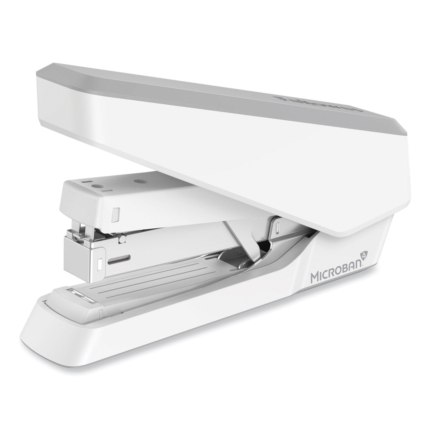 Fellowes EasyPress Full Strip Stapler, White, 40 Sheet Capacity, Holds 210 Staples, 0.25" Staple Size, 1 Each