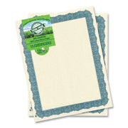 Geographics Tree Free Certificate - 8.5" Width - Multicolor with Blue Border - Sugarcane - 15 / Pack