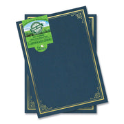 Geographics Letter Certificate Holder - 8 1/2" x 11" - Navy - 5 / Pack